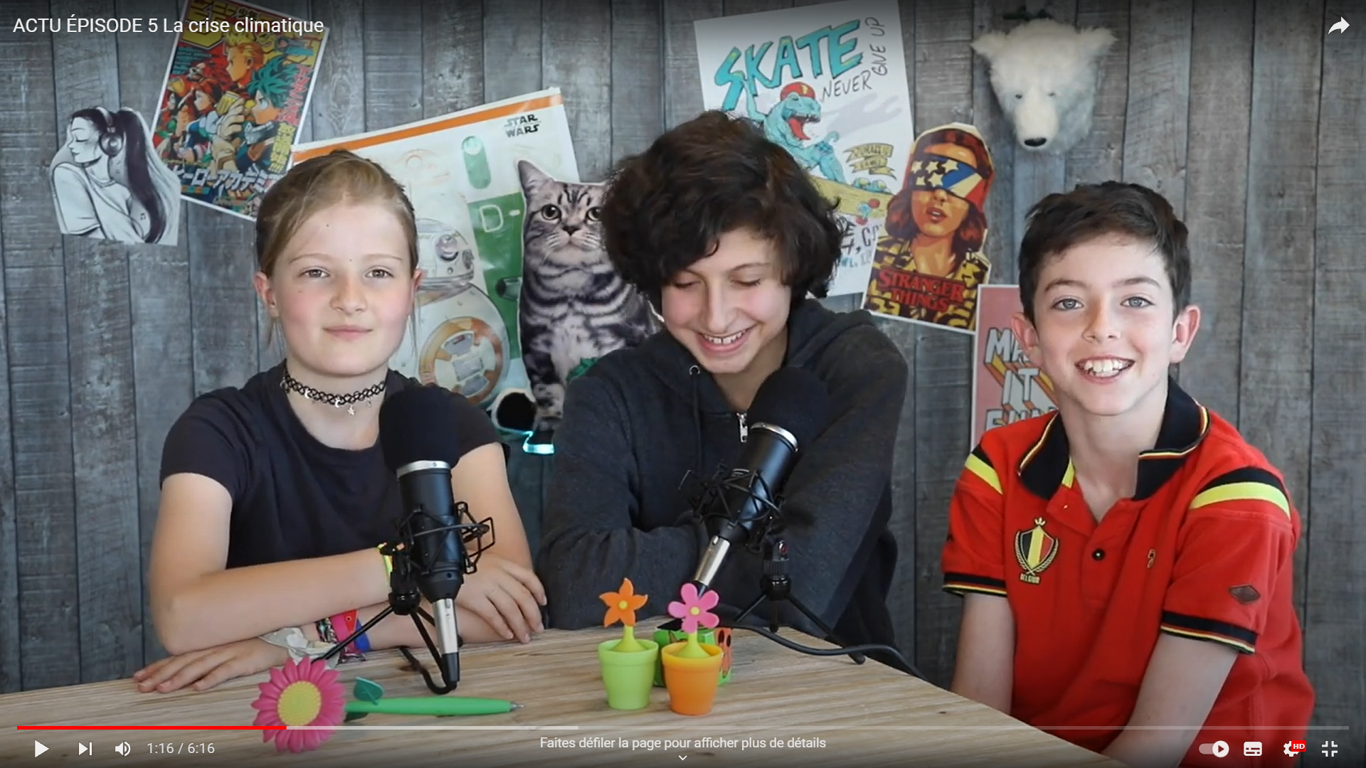 3 enfants animant la chaîne Youtube